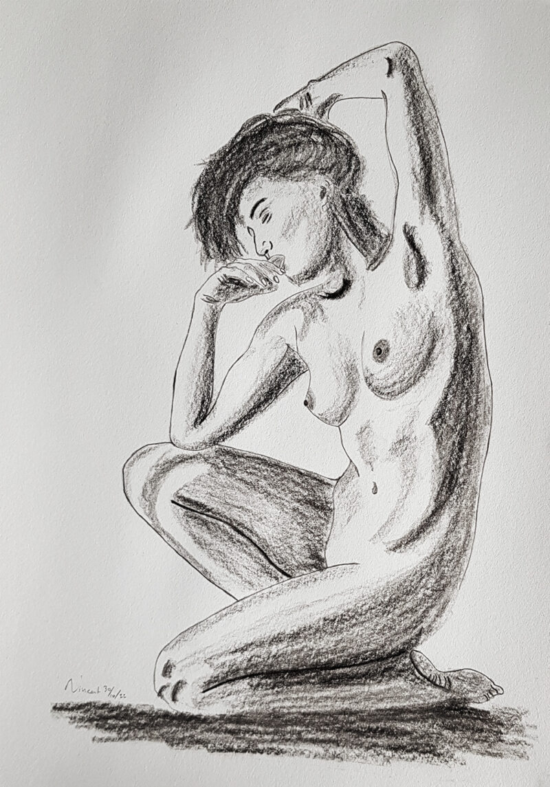 Charcoal Figure Sketch - 30-10-2022